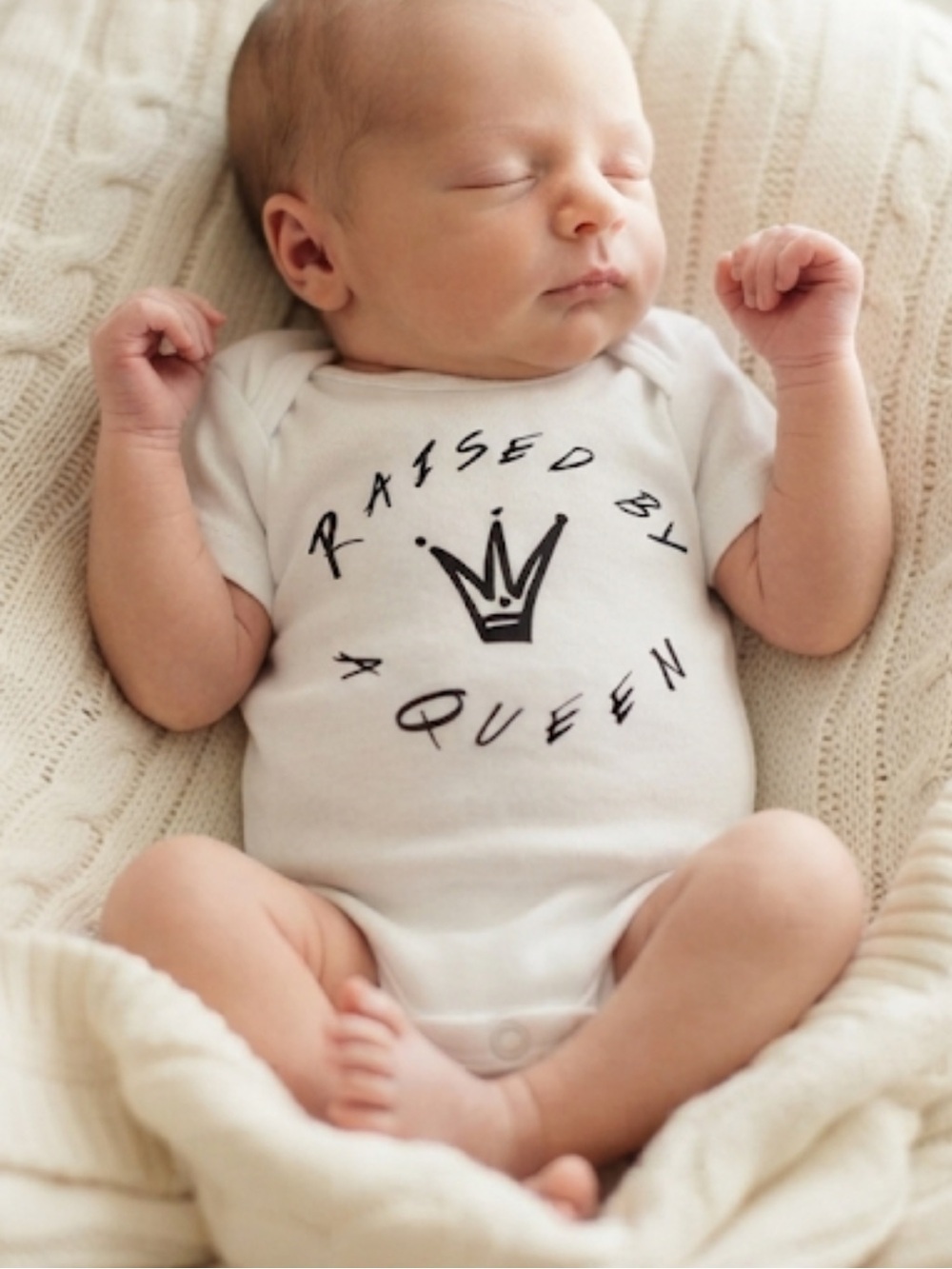 RAISED by a queen Gerber one piece size newborn new without tag  never worn